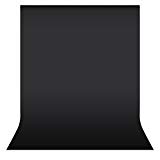 Neewerr 5.25ft x 10ft/1.6x3M Non-Tissés Tissu Toile de Fond pour Photo Studio Portrait Photographie Tournage Vidéo (noir)