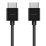 Belkin AV10175bt2M-BLK - Câble HDMI Premium HD à ultra haute vitesse, 4K/Dolby Vision HDR10+, idéal pour l'Apple TV - 2 m - Noir