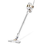 PUPPYOO WP521 Aspirateur Balai et À Main Sans Sac À Faible Bruit Léger Portable Puissance (or)