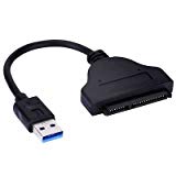 Haute qualité - Câble adaptateur convertisseur USB 3.0 vers SATA HDD - Pour 2.5' SSD/HHD - Fonctionne avec Samsung, Toshiba, Seagate, Western WD, Union, Crucial, SanDisk, Kingston, Hitachi - AAA Products