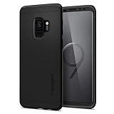 Spigen   592CS22872, Coque [Thin Fit 360] Protection INTEGRALE, avec Verre Trempé [Noir] Anti Rayure, AHousse pour Samsung Galaxy S9, Noir