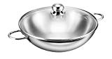 Kopf Josie - Wok en inox avec couvercle en verre, Ø 32 cm, convient à induction