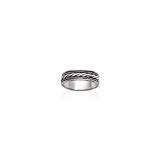 Les Plaisirs de Stella Bague en Argent 925/000 - Anneau Motif Ethnique Celtique Celte - Largeur 7 mm - Bijoux Homme