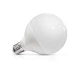 Vision-EL 77430B Ampoule LED E27 Globe 10W 4000°K, Aluminium et PC, E27, 10 W, Dépoli, (H x Ø)-140 mm x 95 mm