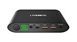 Litionite Tanker Mini 25000mAh Power Pack Aluminium Batterie Externe avec Ecran LED - Chargeur Portable avec Double USB (Sortie 3A) et technologie de charge rapide (QUICK CHARGE 3.0) + Usb Type-C + Sortie en courant continu avec des connecteurs pour ordinateurs portables PC - Power Bank Universal et compatible pour Laptop, Macbook, Smartphone et Tablet