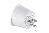 Electraline 70054 Adaptateur de voyage France/Europe vers Usa 2 Broches Europe vers 3 Broches Usa, White