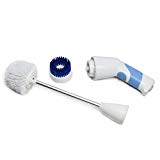 EVERTOP Brosse de Nettoyage pour Toilettes Electrique et Sans fil, Brosse a Recurer Scrubber avec manche long