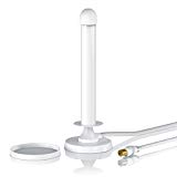 CSL - 30dB Antenne tige numérique | TV / PC / MAC | antenne DVB-T / TNT portable puissante avec pied magnétique stable | Gain de rayonnement de 30 dB | grande puissance de réception | blanc
