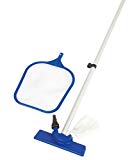 Bestway - Kit de nettoyage piscine : épuisette de surface et tête d'aspirateur Venturi - perche 254 cm