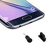 kwmobile 2x bouchons de protection anti-poussière pour Smartphones en noir - p.e. compatible avec Samsung, Apple, Wiko, Huawei