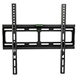 RICOO F0244 Support TV Mural fixé Meuble de téléviseur suspendu non orientable PC Plasma Smart OLED incurvé fixation murale télé LED LCD 3D 4K VESA 400x400 universel toutes marques de televiseur