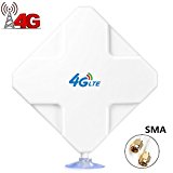 4G LTE Antenne SMA, Connecteur Amplificateur de Signal d'extérieur récepteur 35dbi Haut Gain Réseau à Longue Portée Ethernet pour Wifi routeur haut débit mobile (SMA)