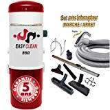 Aspiration centralisée EASY-CLEAN 550 garantie 5 ans (jusqu'à 500 M²) + Set inter 9 M + 8 accessoires + 1 Aspi-plumeau offert