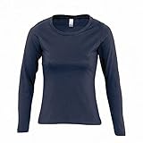 SOLS Majestic - T-shirt à manches longues - Femme (S) (Bleu marine)