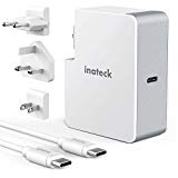 Inateck USB C Chargeur 60W Chargeur PD de Voyage avec Prise Mâle US UK EU et Câble USB C-C de 2M pour MacBook 2015/2016, MacBook Pro 13”/15”, iPad Pro, Chromebook Pixel, Samsung S8, Nintendo Switch(UCC1003-W)