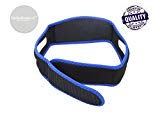 NOUVEAUTE - Le meilleur bandeau anti ronflement : Solutions ZZZ  - Mentonnière confortable extensible en néoprène et nylon – Bandeau anti ronflement numéro 1 sur internet