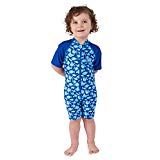 Juicy Bumbles Combinaison Anti UV Bébé et Enfant Fille Garçon - Maillot de Bain Shorty à Manches Courtes - 6 mois à 3 ans