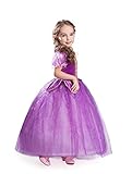 ELSA & ANNA Filles Reine des Neiges Princesse Partie Costumée Déguisements Robe de Soirée FR-FBA-RAP1 (4-5 Ans, FR-RAP1)