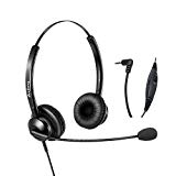 Casque d'écoute filaire 2.5mm avec microphone antibruit pour téléphone de bureau Yealink AVAYA
