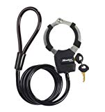Master Lock Cadenas Câble antivol à clé avec menotte Street Cuff pour vélo et trotinette, longueur de 1 m, couleurs vives - Couleur aléatoire