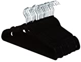 AmazonBasics Lot de 30 cintres en velours pour costumes Noir
