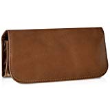 kalibri Blague à tabac - Pochette tabac à rouler - Compartiment filtres tabac feuilles - Sac conservation et protection souple - En cuir véritable