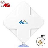 TS9 4G Antenna, 35dBi GSM High Gain 3G / 4G LTE Antenne Wifi signal Booster Amplificateur Adaptateur Réseau Réception Antenne longue portée avec Câble pour point d'accès mobile (Connecteur TS9)
