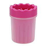 BIAOZH Patte de Chien Coque en silicone Aspirateur pour animal domestique Portable Brosse de nettoyage Tasse Chien nettoyeur de pieds, Bleu/rose/vert S M
