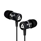 KLIM Fusion Écouteurs Haute Qualité Audio - Durable + Garantie 5 ans - Innovant : Intra-auriculaire avec Mousse à Mémoire de Forme [Nouvelle Version 2018] Noir