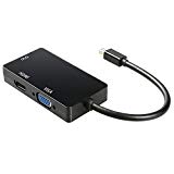 Vipmoon 3 en 1 Mini Display Port Thunderbolt vers DVI VGA HDMI câble adaptateur convertisseur pour PC Résolution 4 K pour Mac Book
