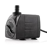 Amzdeal Pompe Submersible Multifonction pr Aquarium Poisson Fontaine 500L/800L/1200L pompe à l'eau silencieux