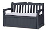 Keter/chalet et jardin 12-923423 Coffre Banc BOGOTA pour le Jardin Polypropylène Gris Anthracite 140 x 60 x 84 cm