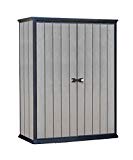 KETER/Chalet-Jardin 12-929616 Brossium Armoire Résine Gris 138 x 80,5 x 185 cm