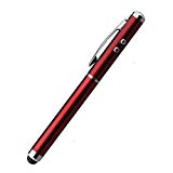 Stylets Stylus Pen, multifonction, lampe de poche, stylo à bille Point LED, pour tous les smartphones Appareils Avec écran tactile capacitif Smartphone PDA Tablet PC (Rouge)