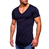 Hommes T-Shirt à Manches Courtes Muscle Coton Casual Tops Blouse Chemises Malloom