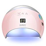SUNUV SUN6 36W UV LED Sèche Ongles Lampe pour Gel, avec minuterie (30s, 60s, 99s), écran LCD, avec capteur et temps de durcissement à double vitesse pour toutes les gels (Rose)