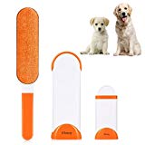 Anti-poils brosse pour animal domestique - Brosse de nettoyage magique réutilisable pour enlever les poils d’animaux de compagnie avec Auto-nettoyage retirer Chien Chat Cheveux (Orange)