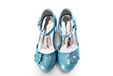 ELSA & ANNA - Ballerines Princesse Reine de Neiges - BLU11-SH (BLU11-SH, EURO 33-Longueur intérieure:21.9cm)