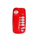 Téléphone Fixe téléphone fixe à fil fixe mur recomposé bureau d'affaires maison filaire fixe Rouge Blanc 190 * 95 * 66mm (Couleur : Rouge)