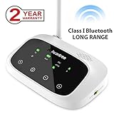Avantree Version Mise à Jour Longue PORTEE 50M Transmetteur Bluetooth Audio pour TV, Transmetteur Récepteur sans Fil, aptX Low Latency, Support Digital Optique, RCA AUX - Oasis [Garantie 3 Ans]