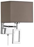 Mathias 3311814 Medhi Applique 28 W E14 230 V Chrome/Taupe Longueur 17 cm Hauteur 26 cm