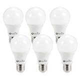 Oxyled 9 W E27,6 Lot Vis pour maison, 60 W Ampoule à incandescence de remplacement, LED 3000 K 810lumens, non dimmable, ampoules à économie d'énergie, Blanc chaud