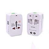 E-db Voyage Adaptateur avec port USB pour Union Européenne UK Australie Etats-unis Japon etc plus de 150 Pays et Région (1 USB)