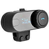 UPHIG TCOM-SC Intercom Moto Casque de Moto Interphone Écran LCD BT Bluetooth 800m Support Fonction FM et Musique play