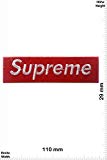 Patches - Supreme - red/white - rouge/blanc - Patch- Applique embroidery - Écusson brodé