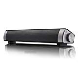 Hinmay TV Barre de son canal de barre de son Haut-parleur sans fil Bluetooth 3.0 avec caisson de basses Intégré support optique/AUX/TF Card/USB, Noir