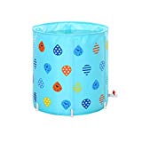 Zhou Li gonflable pliant Baignoire en plastique, grande taille double portable Baignoire de bain Bleu Plus épais isolant pour adulte Home Spa enfant antidérapant, piscine, Voyage pliable Air Douche Lavabo Assise baignoires