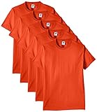 Fruit of the Loom 61-212 - T-Shirt (Lot DE 5) - Homme - Orange - Taille: 3XL