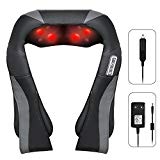 Appareil de Massage Cervicales Masseur Electrique Shiatsu Chauffant du Cou Nuque Dos Lumbaire Soulagement pour les Muscles et la Douleur 3D-Rotation Détendez-vous au Bureau en Voiture et à la Maison
