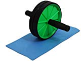 Roue Abdominaux Exceptionnelle par AFX - Roulette abdominale Ab Wheel + TAPIS ÉPAIS OFFERT Pour Femmes Hommes - Ab Roller idéal pour abdo Musculation Gainage - Efficace pour Exercice (VERT)